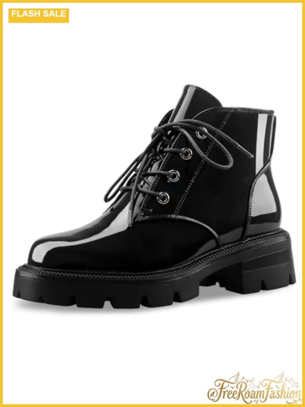Chunky Platform Lug Sole Short Combat Ankle Booties